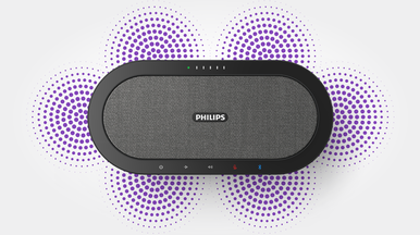 360° recording with high-quality 6-array microphone for clear meeting recordings
