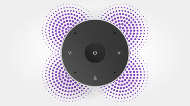 360° recording with high-quality 4-array microphone for clear meeting recordings